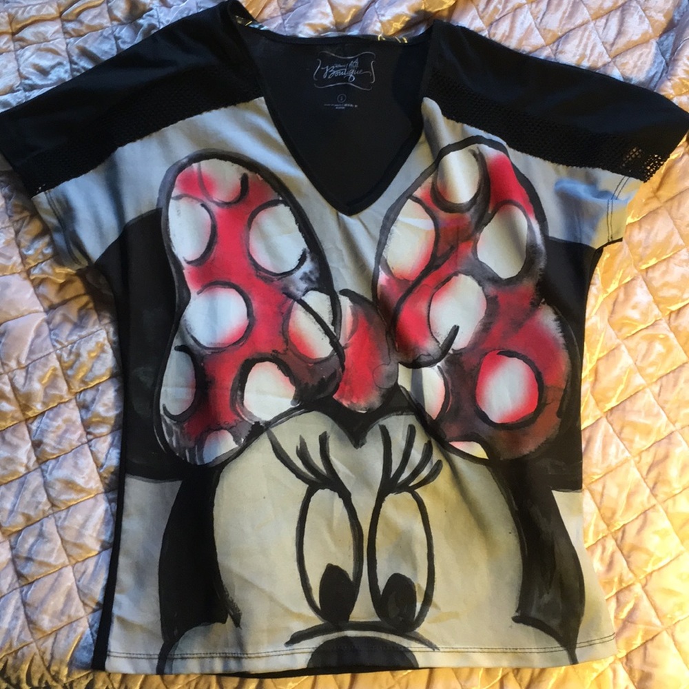 Disney Boutique Chiffon Minnie Dual Fabric Tee